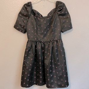 VINTAGE FLORAL EMBROIDERY DRESS